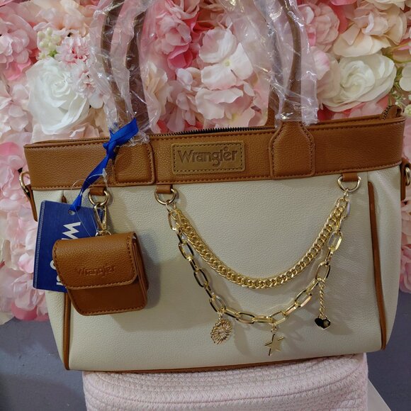 Wrangler Medium Tote Bag Charm and Detachable Mini Pouch - Picture 2 of 6